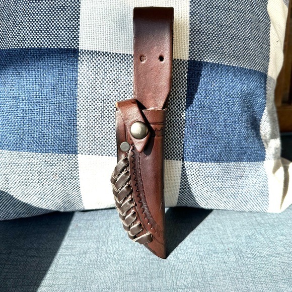Other - New Silver Stag Leather Small Knife Sheath with Belt Loop